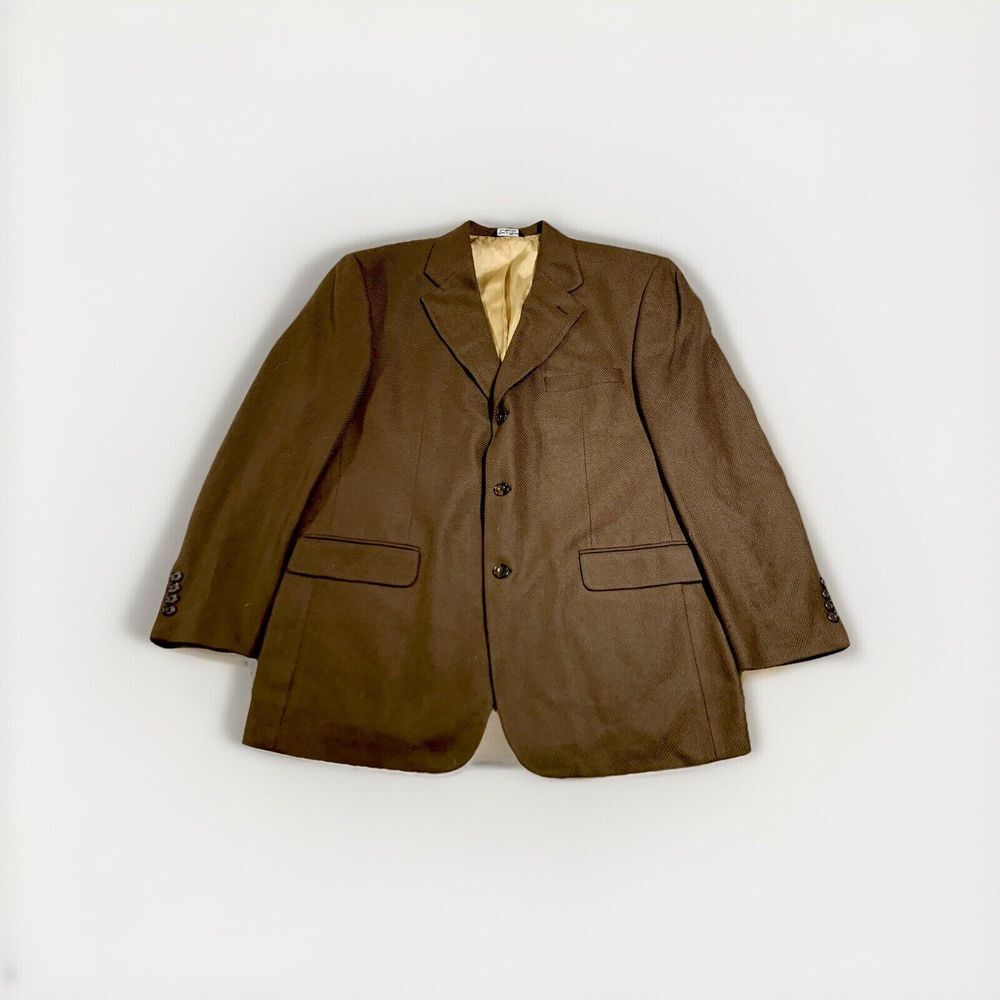 Joseph & Lyman Mens 100% Cashmere 2 Button Brown Blazer Size 42 R